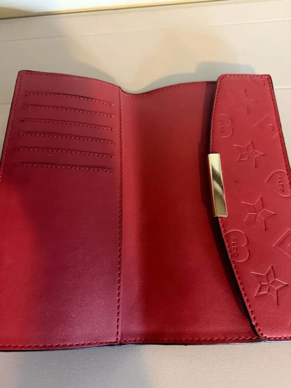 Aldo Red Clutch Women’s Wallet Print